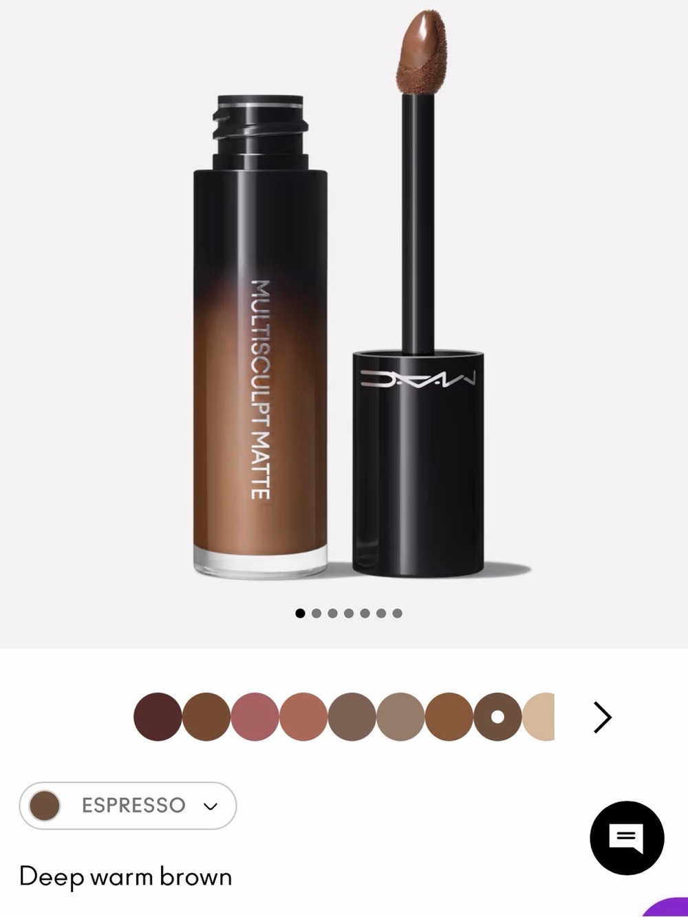 New MAC Cosmetics Multisculpt Matte Liquid Colour — Deep Warm Brown (Espresso)